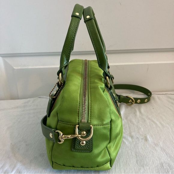 *RARE* COACH Lime Green Madison Ashley Tote Crossbody Satchel - Picture 7 of 16